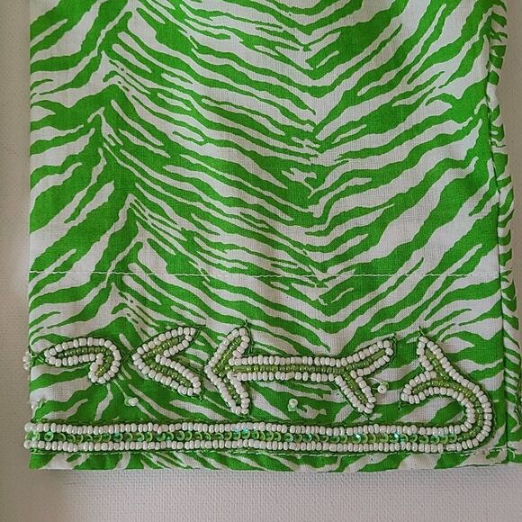 Barbara Gerwit Womens Tunic Blouse Embellished Beads Long Sleeve Green Medium - Picture 6 of 13